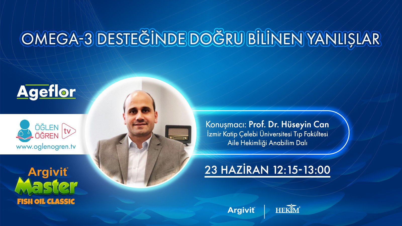23.06.2025 tarihinde Omega-3 Desteğinde Doğru Bilinen Yanlışlar başlıklı programımız Öğlen Öğren TV ekranlarından canlı yayınlanacaktır